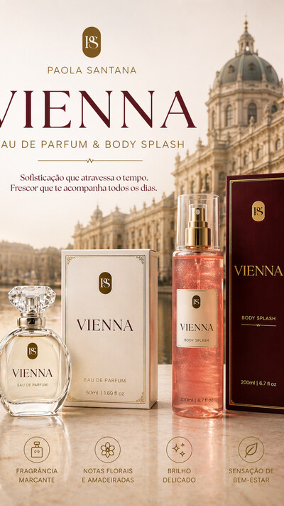 Foto Kit Vienna Body Splash e Perfume Feminino Fragrância