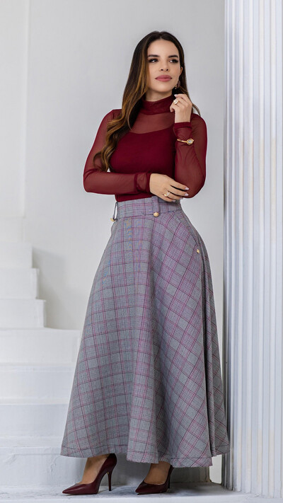 Foto Blusa Manga Longa Tule Anastácia Segunda Pele Gola Alta