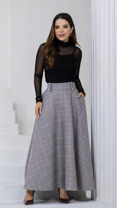 Foto Blusa Manga Longa Tule Anastácia Segunda Pele Gola Alta