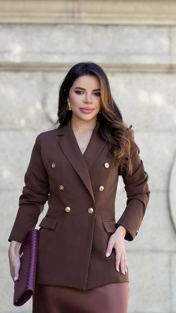 Blazer Theodora Alongado em Alfaiataria Forrado