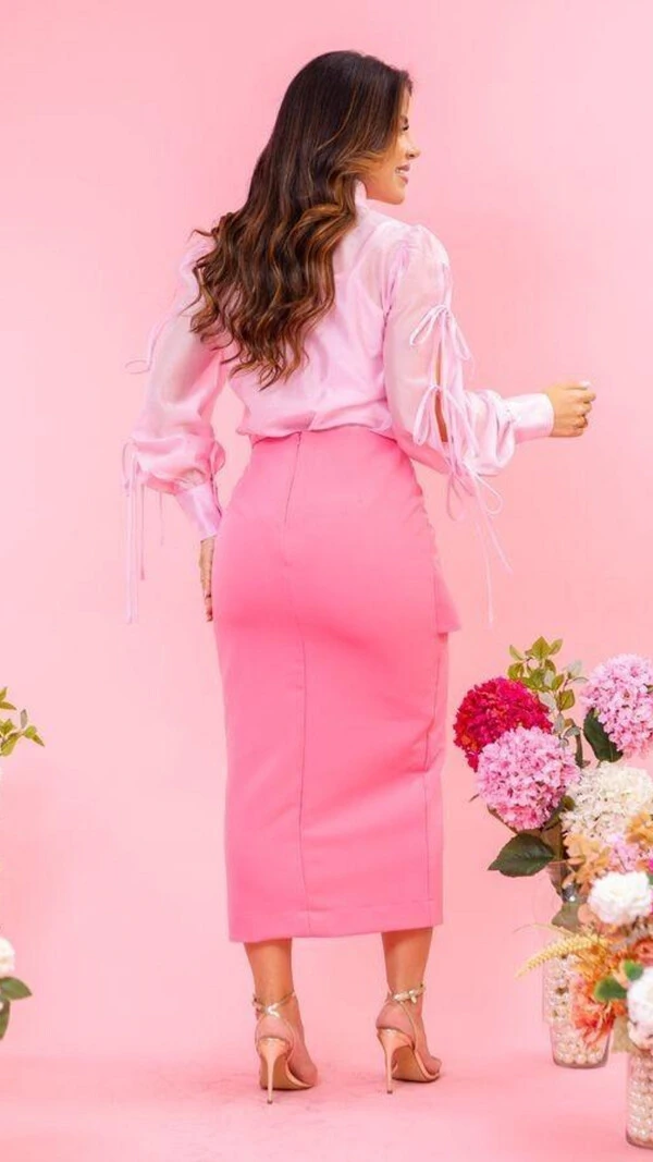 Camisa Iracema em Liocel com Mangas Amarração