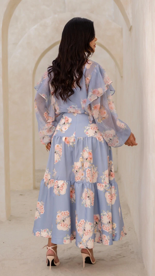 Camisa Nadine Floral em Alfaiataria Leve