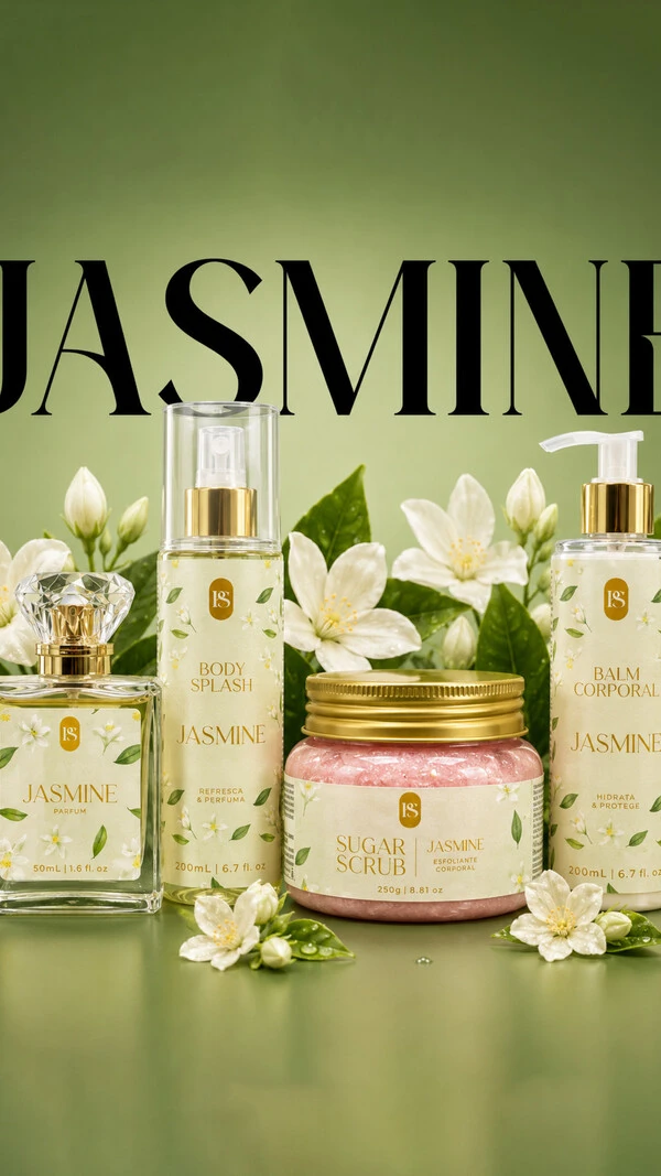 Kit Jasmine Cuidados Corporais 4 Passos com Perfume