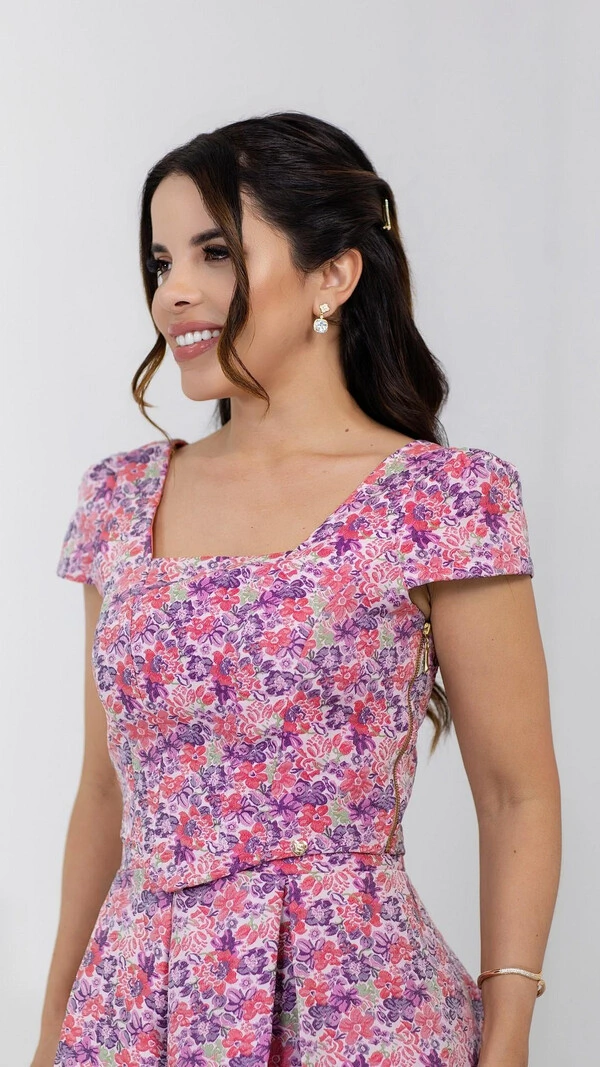 Conjunto Gislaine Estampado em Jacquard