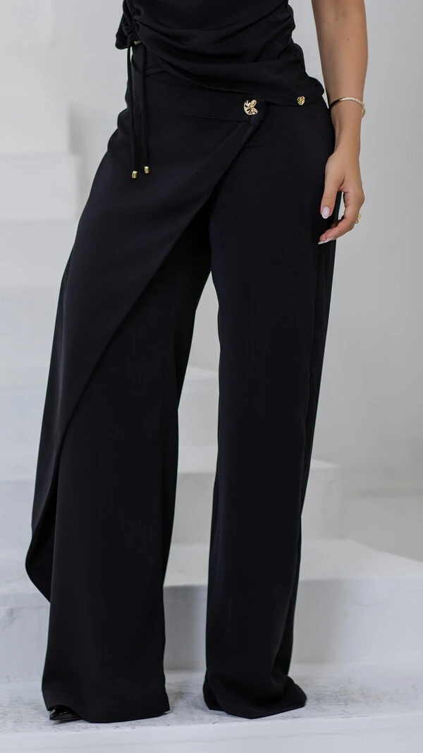 Calça Alfaiataria Ione Crepe Pêssego Pala Envelope