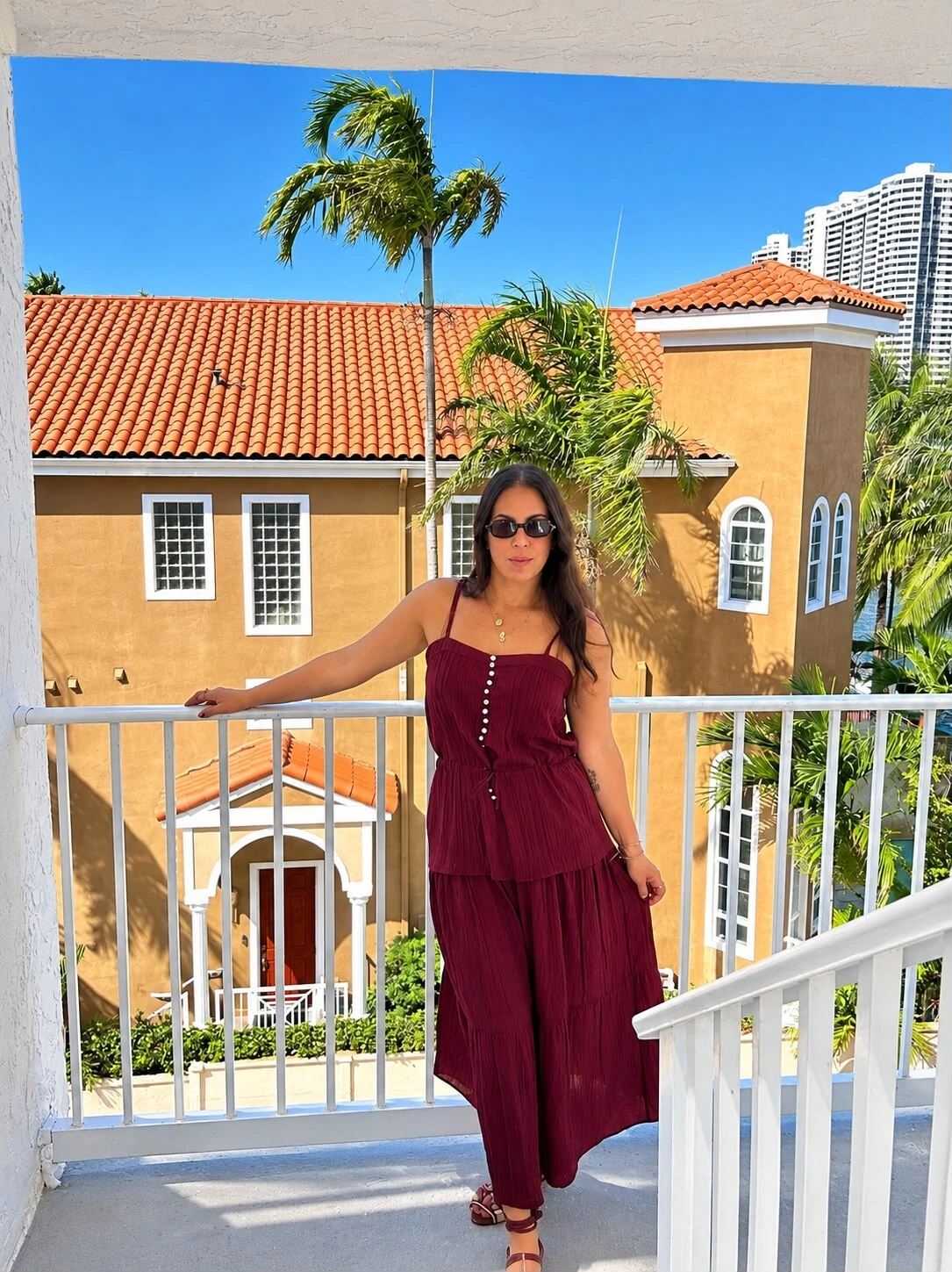 Foto Vestido Midi Vintage com Nervuras Vinho
