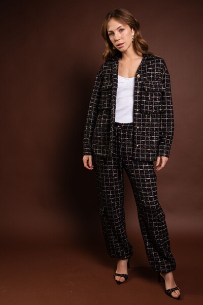 Foto Conjunto Malha Tweed Brilho