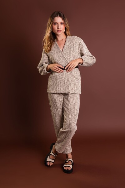 Foto Conjunto Calça Kimono Tweed