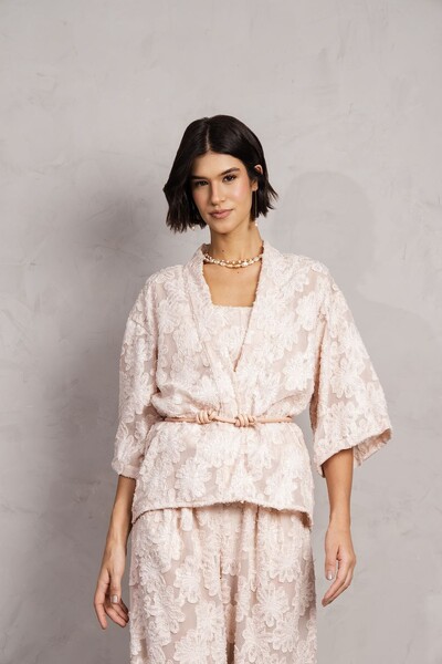 FotoKimono Devore Flores