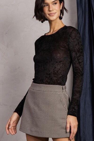 Foto Blusa Tule Veludo