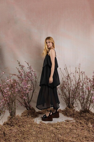 Foto Vestido Babados Boho com Renda