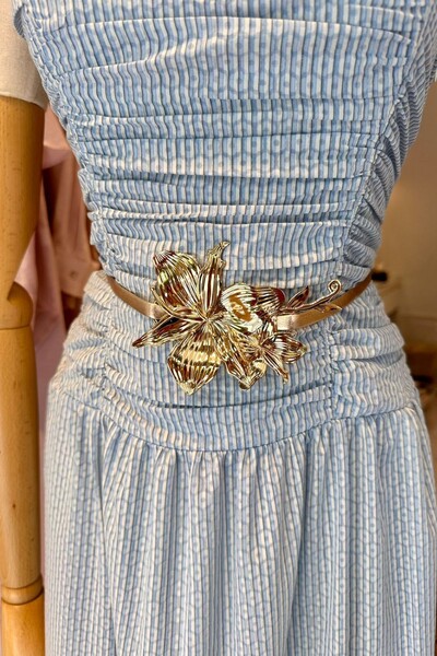 Foto Cinto Couro Flor