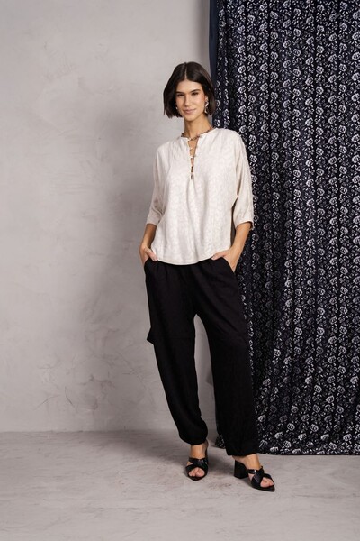 Foto Top Renda Pregas Mini Xadrez