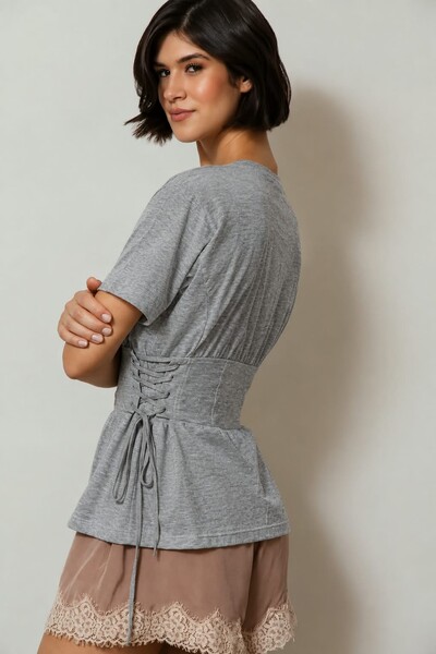 Foto Tshirt Corset de malha