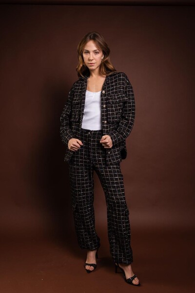 Foto Conjunto Malha Tweed Brilho