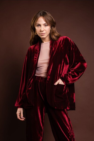 Foto Conjunto Veludo Botoes Jogger