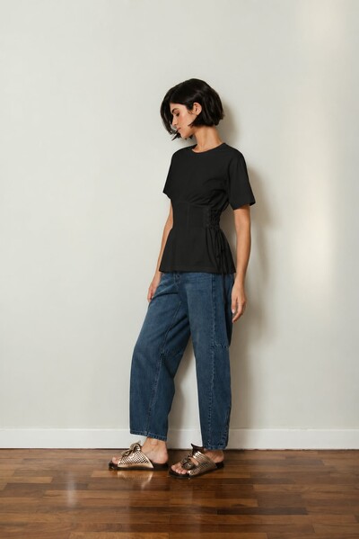 Foto Tshirt Corset de malha