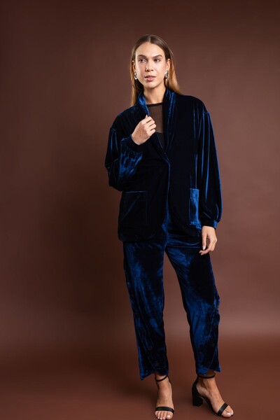 Foto Conjunto Veludo Botoes Jogger