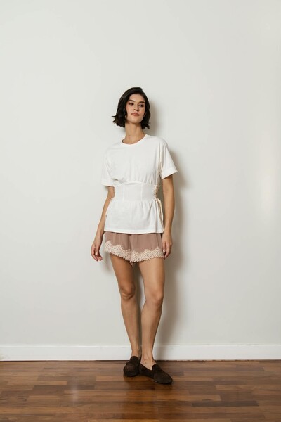 Foto Tshirt Corset de malha