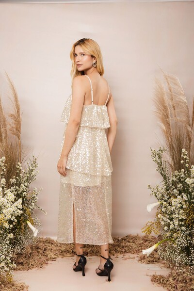 Foto Vestido Petalas Peplum