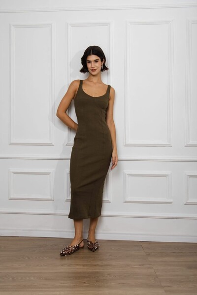 FotoVestido Malha Recortes Corset