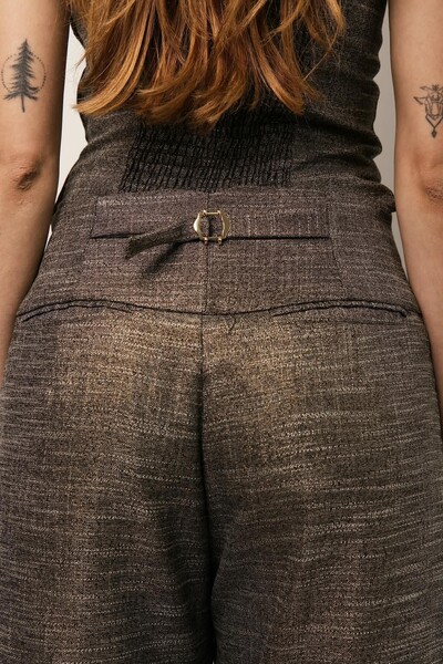 Foto Top Corset em Linho com detalhes de Lurex