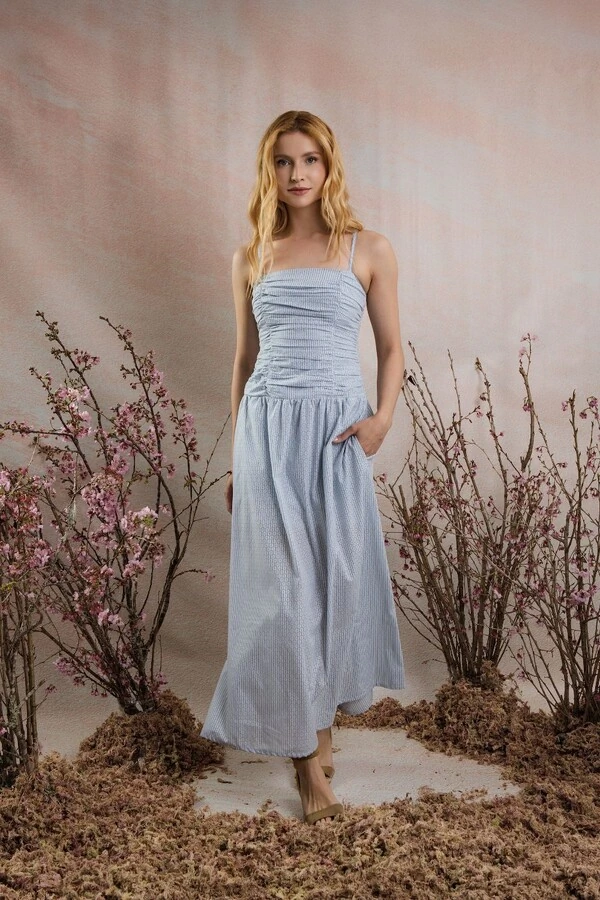 Vestido Franzido Listra Devore
