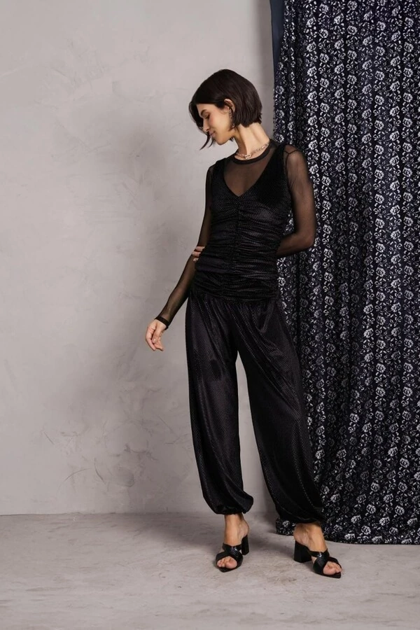 Calca Aladim Veludo Jacquard