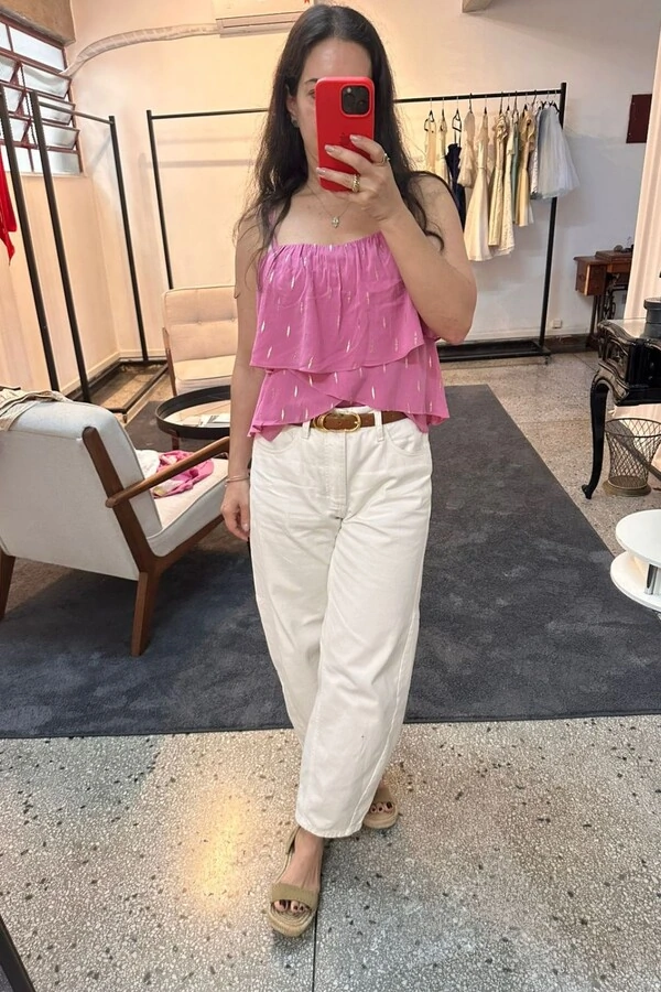 Blusa Babado Cruzado