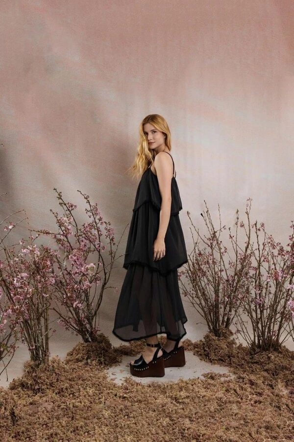 Vestido Babados Boho com Renda
