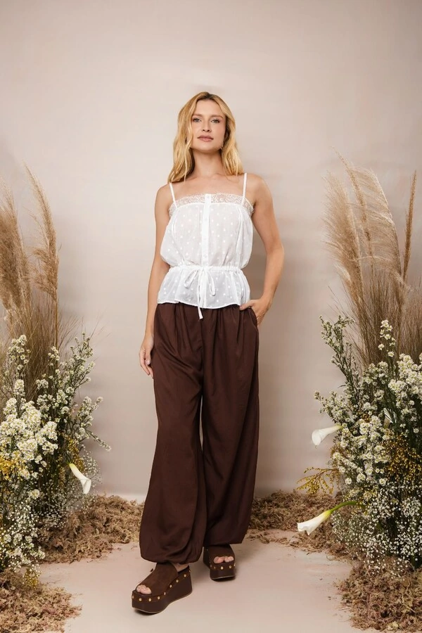 Blusa Recortes Renda GGT