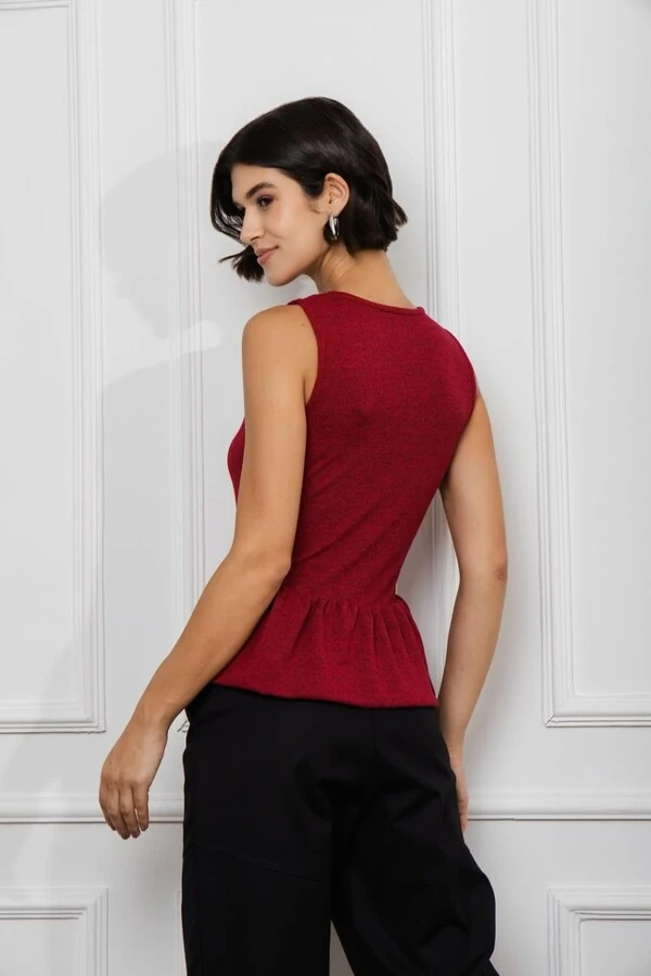 Blusa Malha Balone Peplum