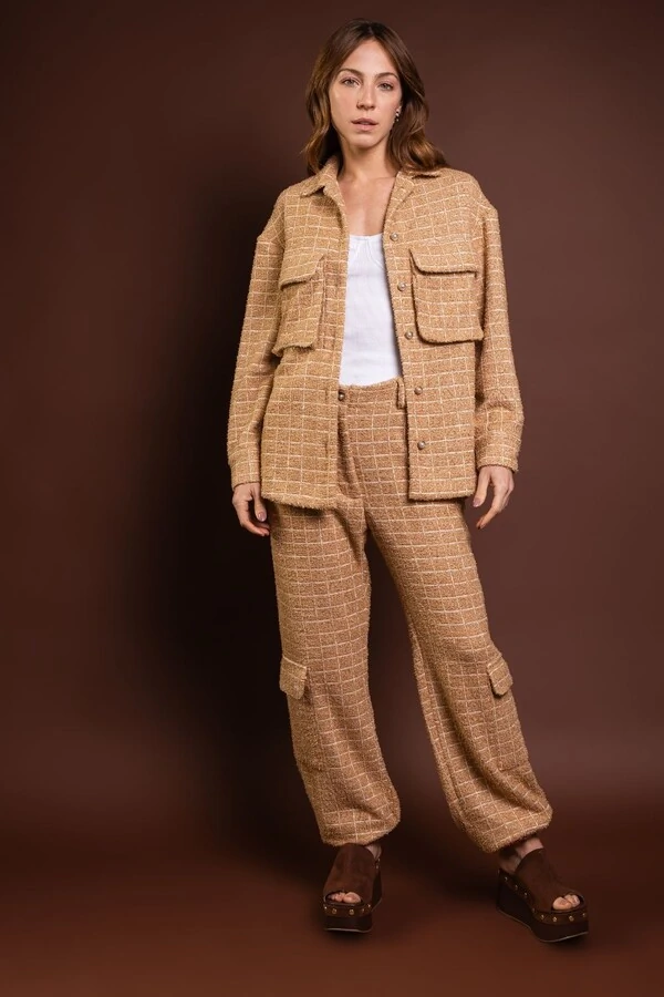 Conjunto Malha Tweed Brilho