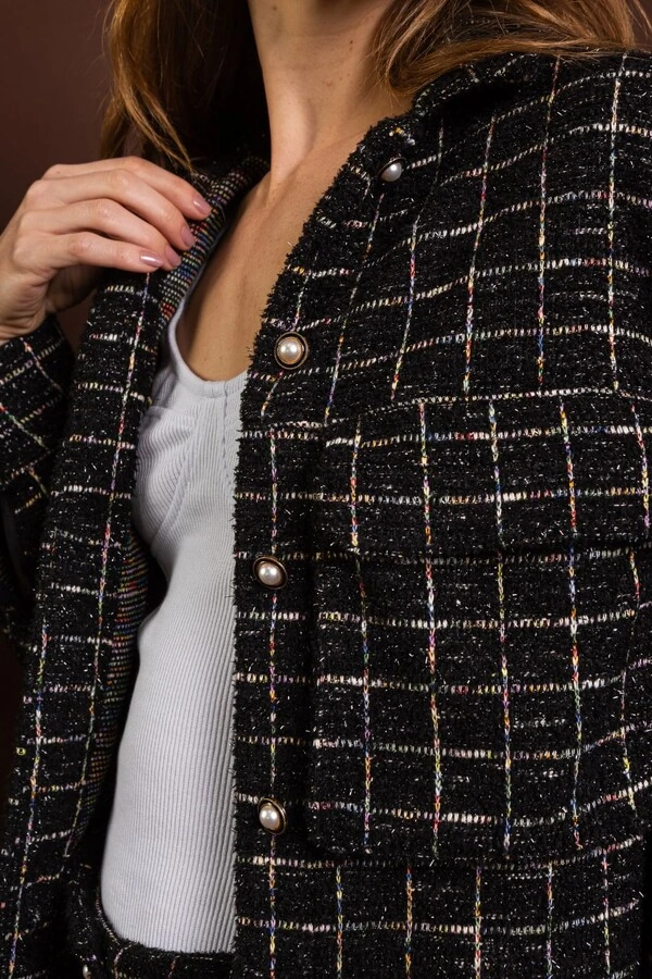 Conjunto Malha Tweed Brilho