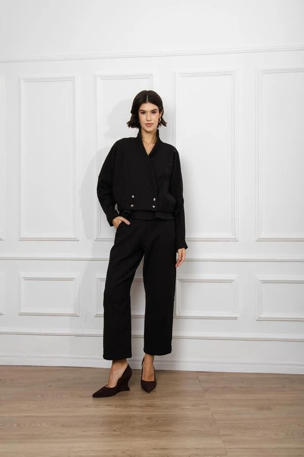 Jaqueta Bomber Tweed Liso