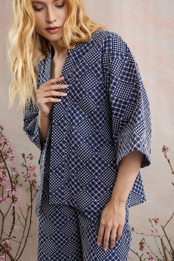 Kimono Algodao Bordado