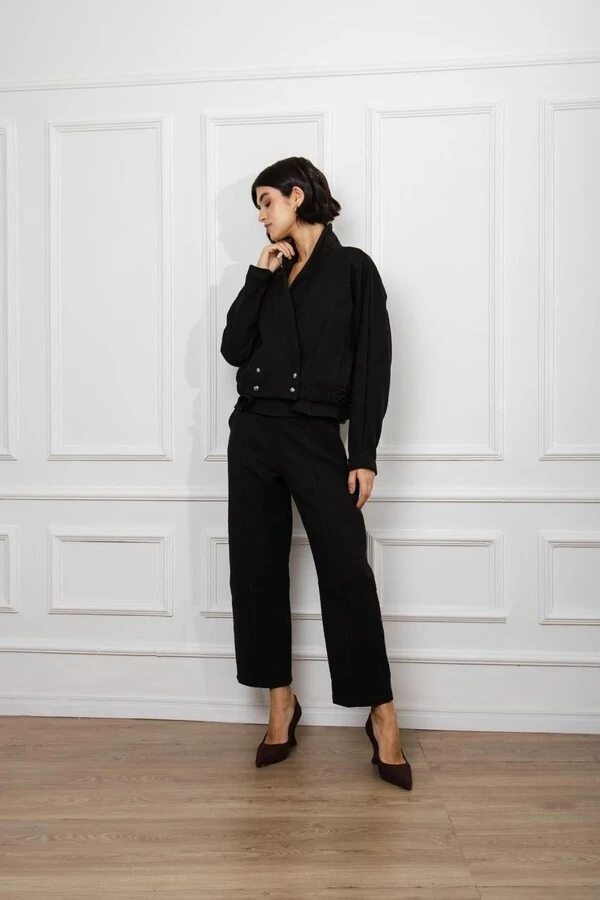 Jaqueta Bomber Tweed Liso