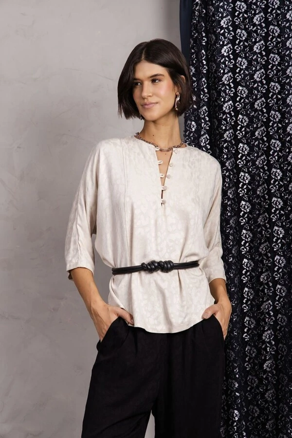 Top Renda Pregas Mini Xadrez