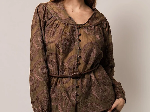 Conjunto Lyocel Bordado em Flores