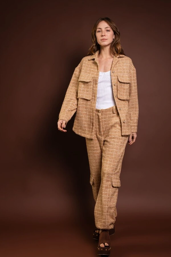 Conjunto Malha Tweed Brilho
