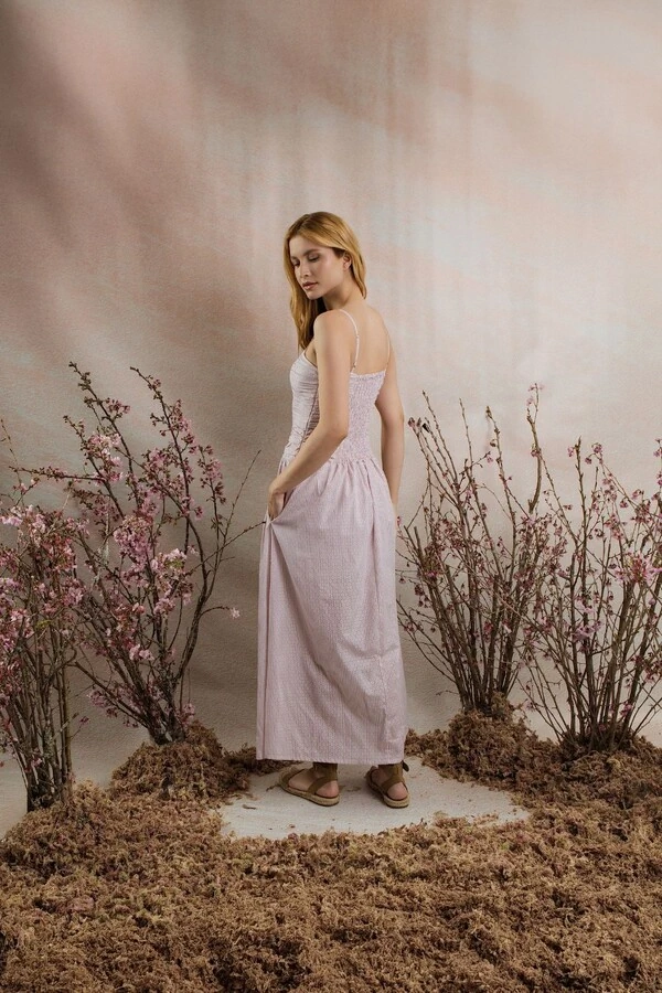 Vestido Franzido Listra Devore