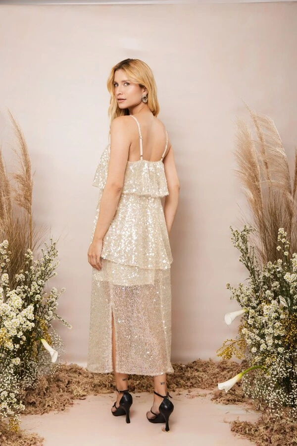 Vestido Petalas Peplum