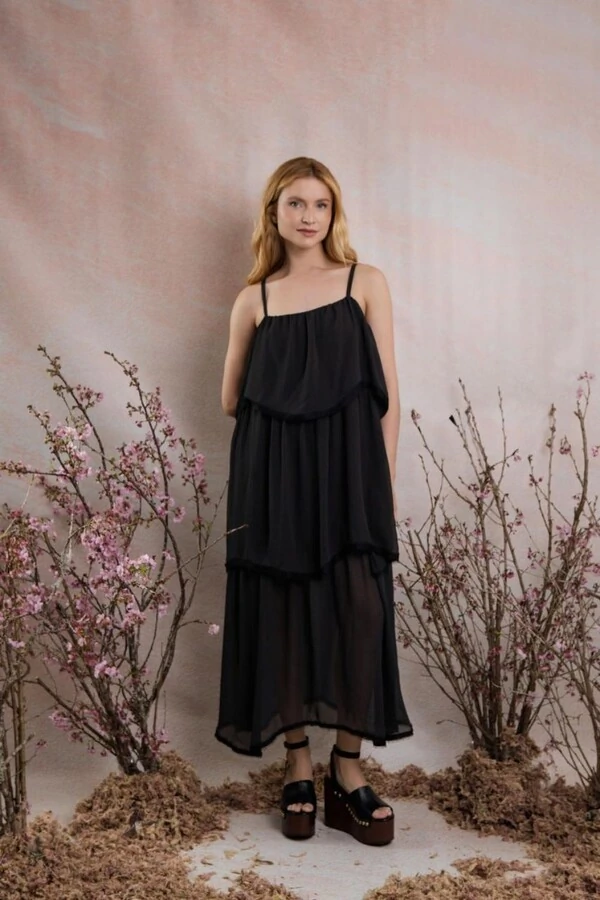 Vestido Babados Boho com Renda