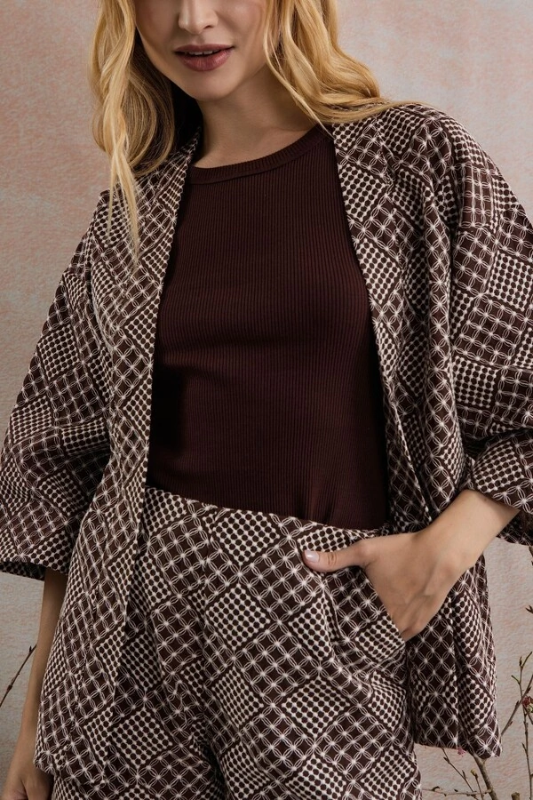 Kimono Algodao Bordado