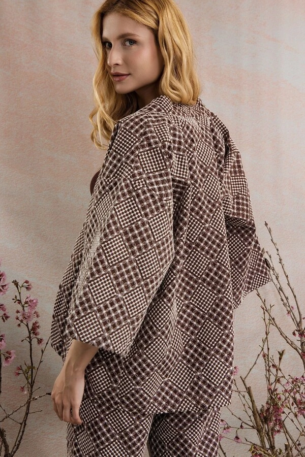 Kimono Algodao Bordado