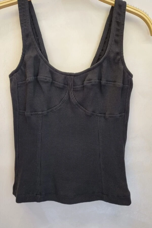 Top Corset malha Canelada