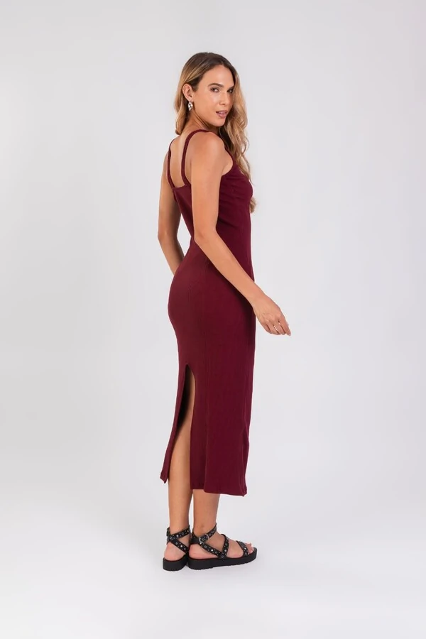 Vestido Malha Canelado