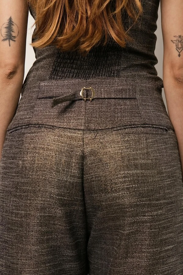 Top Corset em Linho com detalhes de Lurex