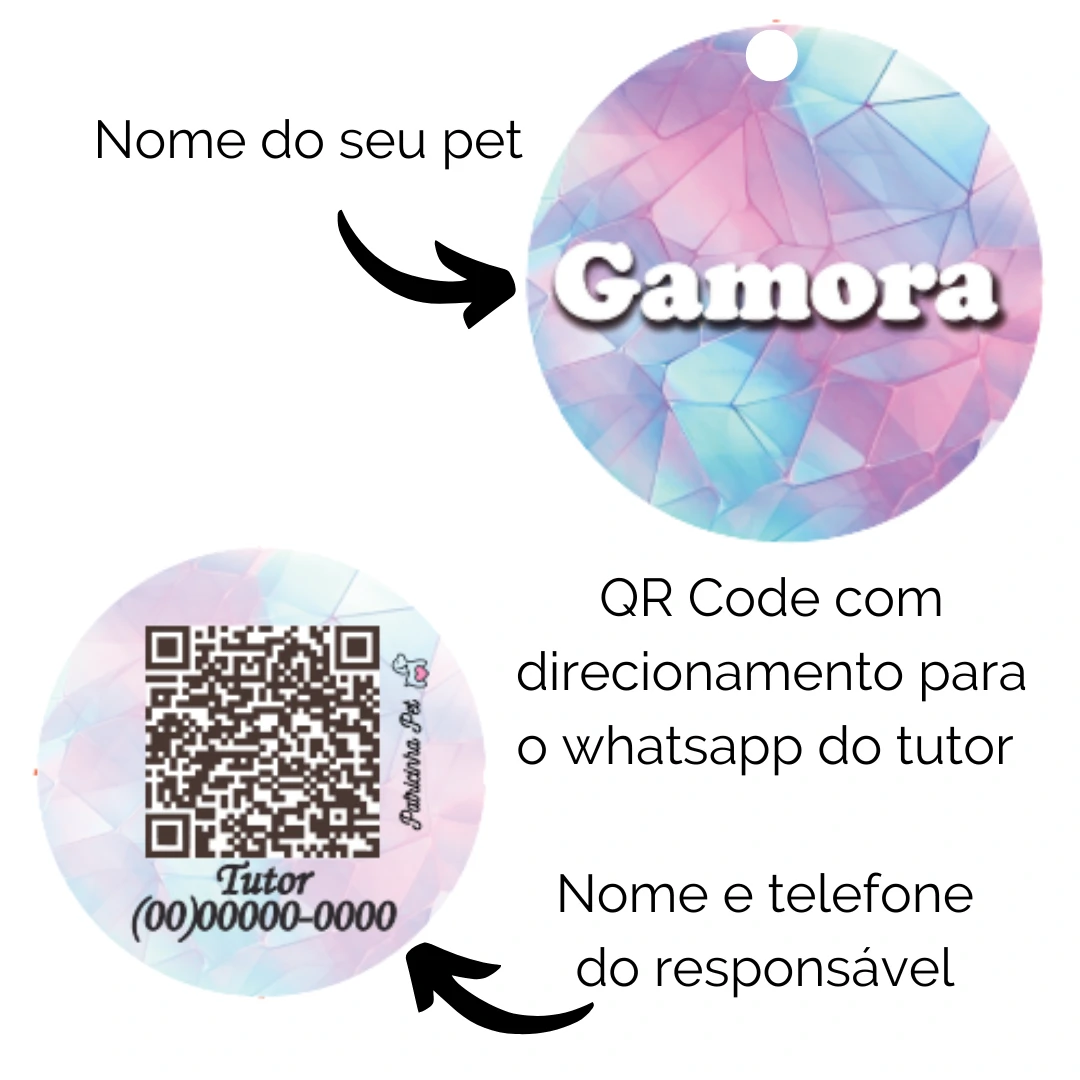 Foto Tag de Identificação Personalizada - Colore