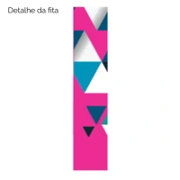 Peitoral Americano com Guia - Geometric Pink